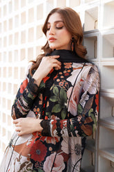 BAROQUE - 3PC KHADDAR PRINTED SHIRT WITH KHADDAR PRINTED DUPATTA AND TROUSER - HZU2509